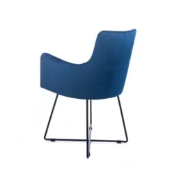 Sessio Anders Fauteuil de salle à manger en tissu et pieds métal><noscript><img width=