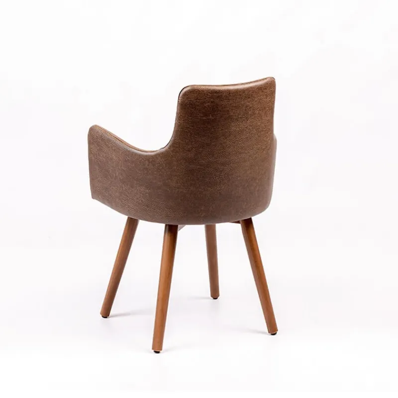 Sessio Anders Fauteuil rembourré avec pieds bois> Chaise De Cuisine|Chaise De Salle à Manger