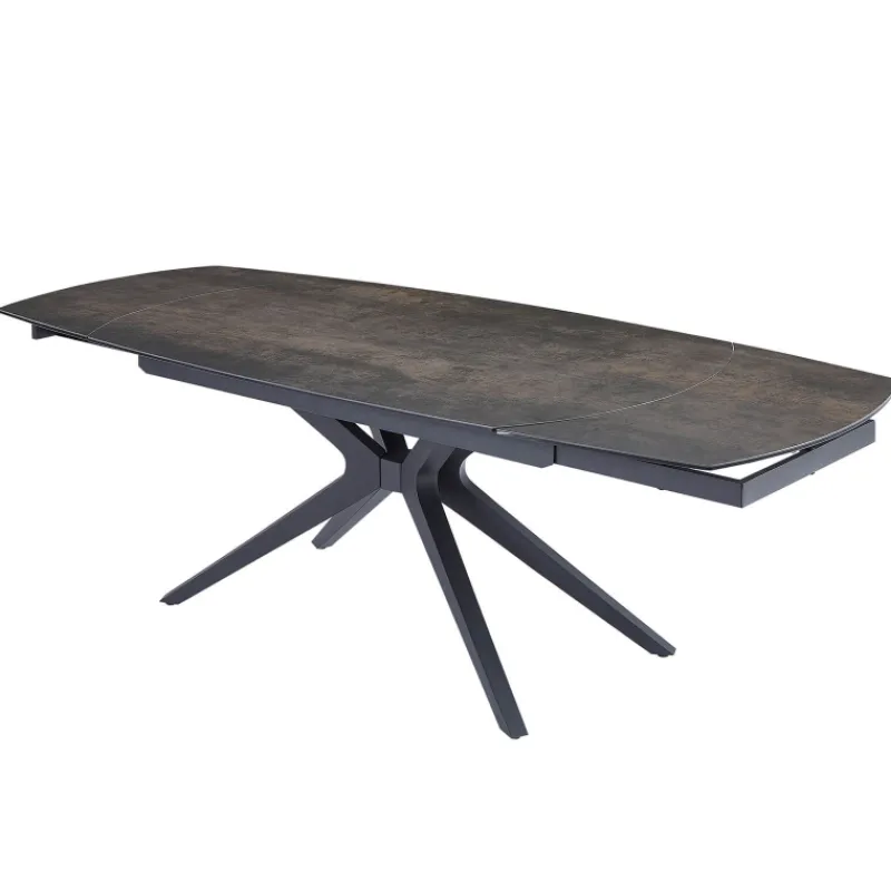 AngèleTable moderne extensible en céramique pieds métal> Table De Salle à Manger