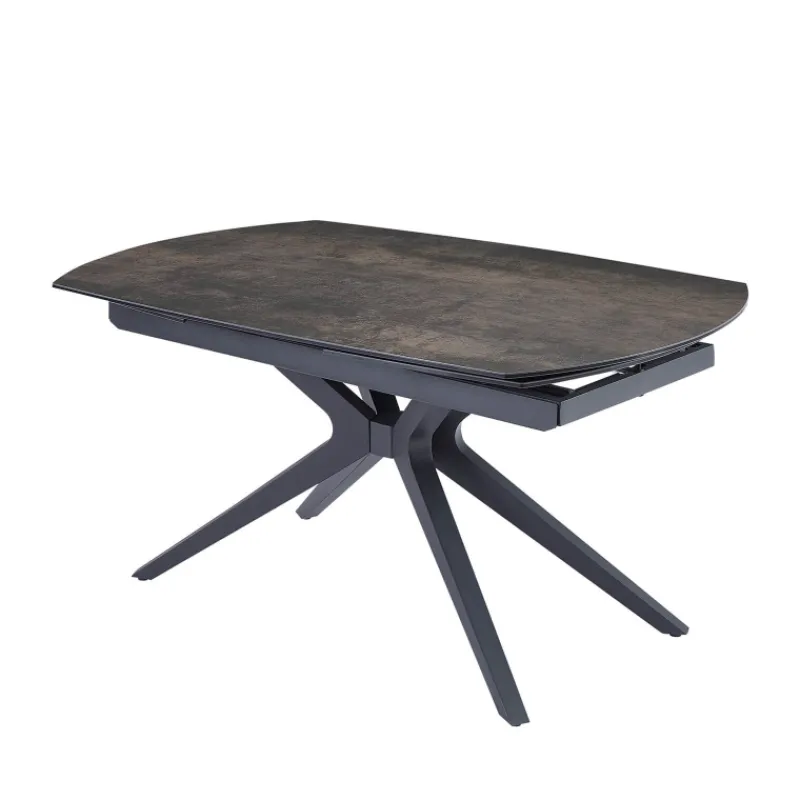 AngèleTable moderne extensible en céramique pieds métal> Table De Salle à Manger