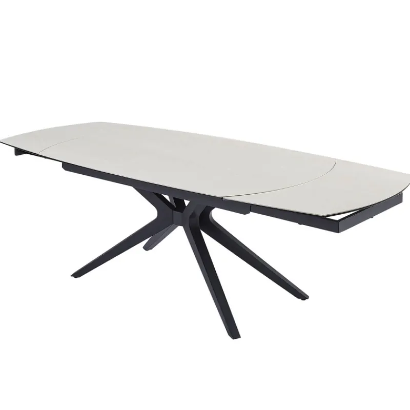 AngèleTable moderne extensible en céramique pieds métal> Table De Salle à Manger