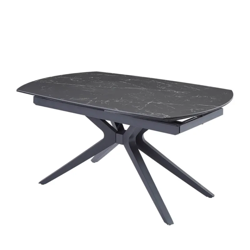 AngèleTable moderne extensible en céramique pieds métal> Table De Salle à Manger