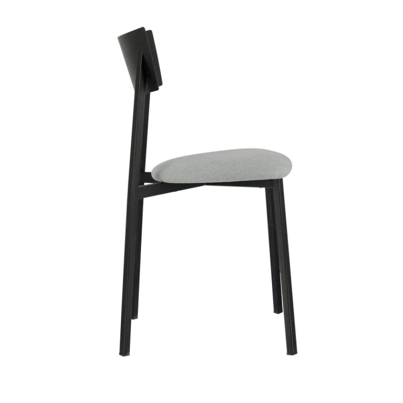 Carrier Anémone ® Chaise française avec assise en tissu rembourrée et dossier métal> Chaise De Salle à Manger