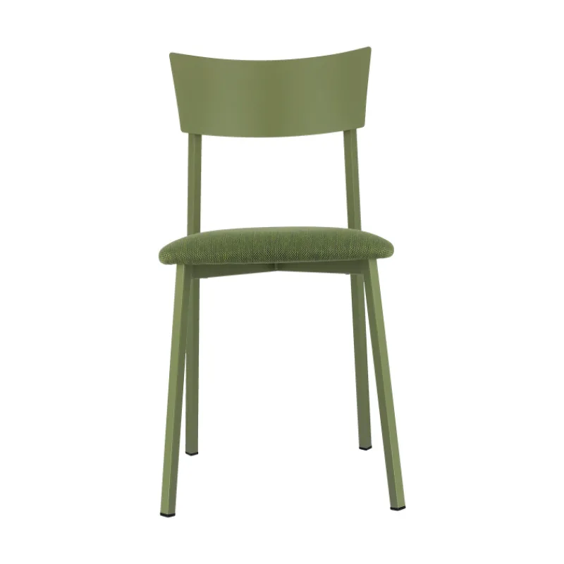 Carrier Anémone ® Chaise française avec assise en tissu rembourrée et dossier métal> Chaise De Salle à Manger