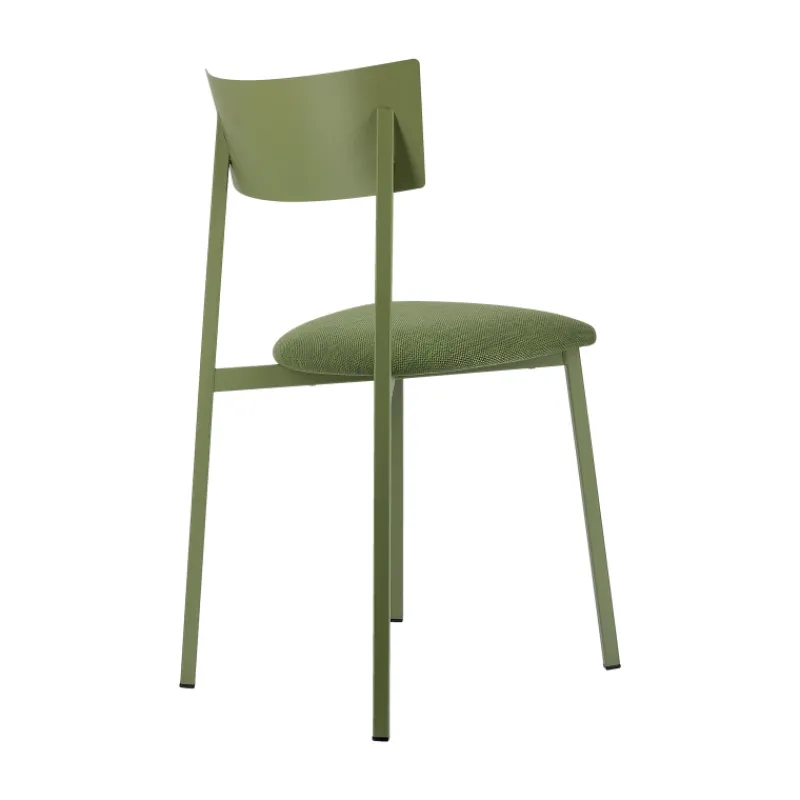 Carrier Anémone ® Chaise française avec assise en tissu rembourrée et dossier métal> Chaise De Salle à Manger