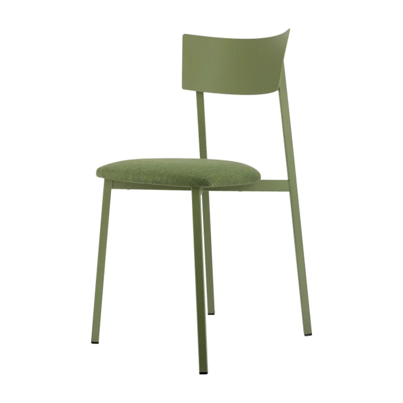 Carrier Anémone ® Chaise française avec assise en tissu rembourrée et dossier métal> Chaise De Salle à Manger