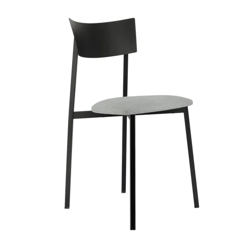 Carrier Anémone ® Chaise française avec assise en tissu rembourrée et dossier métal> Chaise De Salle à Manger