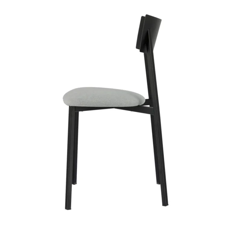 Carrier Anémone ® Chaise française avec assise en tissu rembourrée et dossier métal> Chaise De Salle à Manger