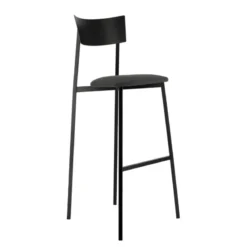 Carrier Anémone ® Tabouret de bar français avec assise en tissu rembourrée et dossier métal> Tabouret De Bar (assise +/- 80 Cm)