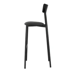 Carrier Anémone ® Tabouret de bar français avec assise en tissu rembourrée et dossier métal><noscript><img width=