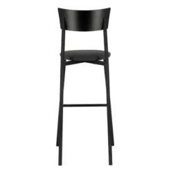 Carrier Anémone ® Tabouret de bar français avec assise en tissu rembourrée et dossier métal><noscript><img width=