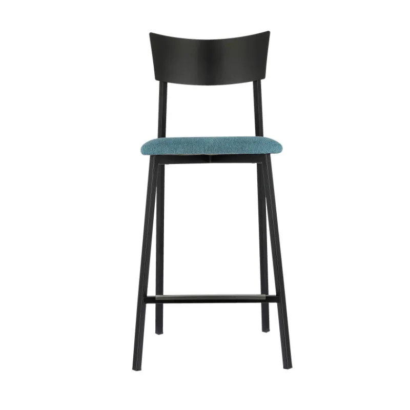 Carrier Anémone ® Tabouret snack français avec assise en tissu rembourrée et dossier métal> Tabouret Snack (assise +/- 65 Cm)|Tabouret De Bar (assise +/- 80 Cm)