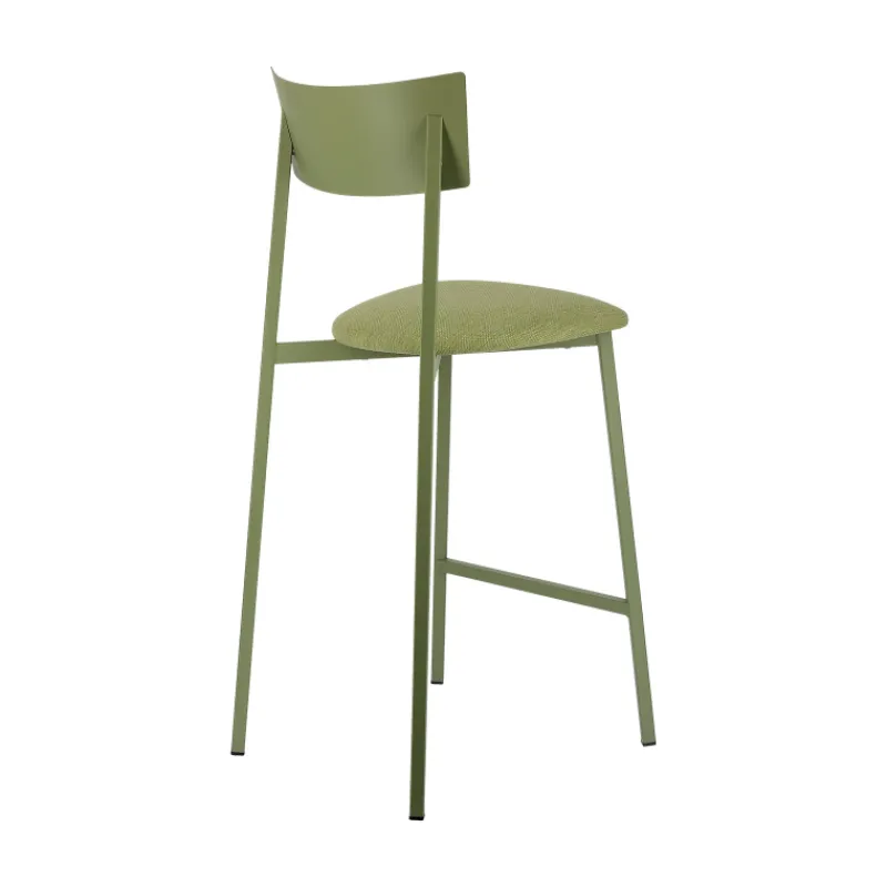 Carrier Anémone ® Tabouret snack français avec assise en tissu rembourrée et dossier métal> Tabouret Snack (assise +/- 65 Cm)|Tabouret De Bar (assise +/- 80 Cm)