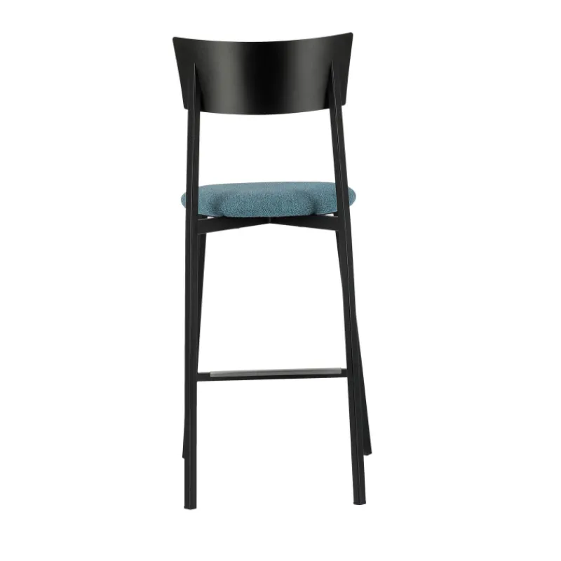 Carrier Anémone ® Tabouret snack français avec assise en tissu rembourrée et dossier métal> Tabouret Snack (assise +/- 65 Cm)|Tabouret De Bar (assise +/- 80 Cm)