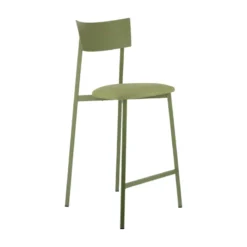Carrier Anémone ® Tabouret snack français avec assise en tissu rembourrée et dossier métal><noscript><img width=