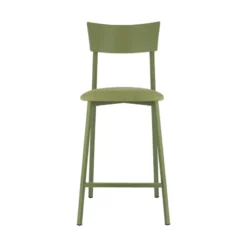 Carrier Anémone ® Tabouret snack français avec assise en tissu rembourrée et dossier métal><noscript><img width=