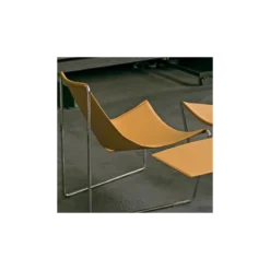 Midj Apelle ® Chaise transat design en croûte de cuir et métal><noscript><img width=