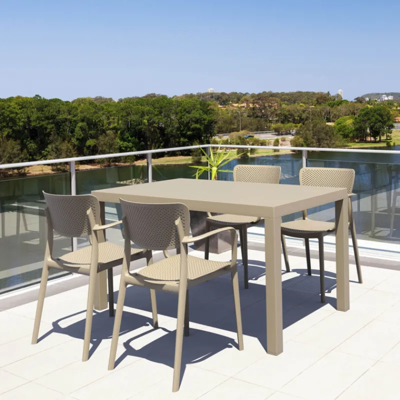 Ares Table de terrasse rectangulaire en résine> Table De Jardin