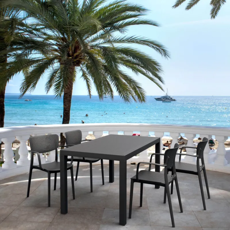 Ares Table de terrasse rectangulaire en résine> Table De Jardin
