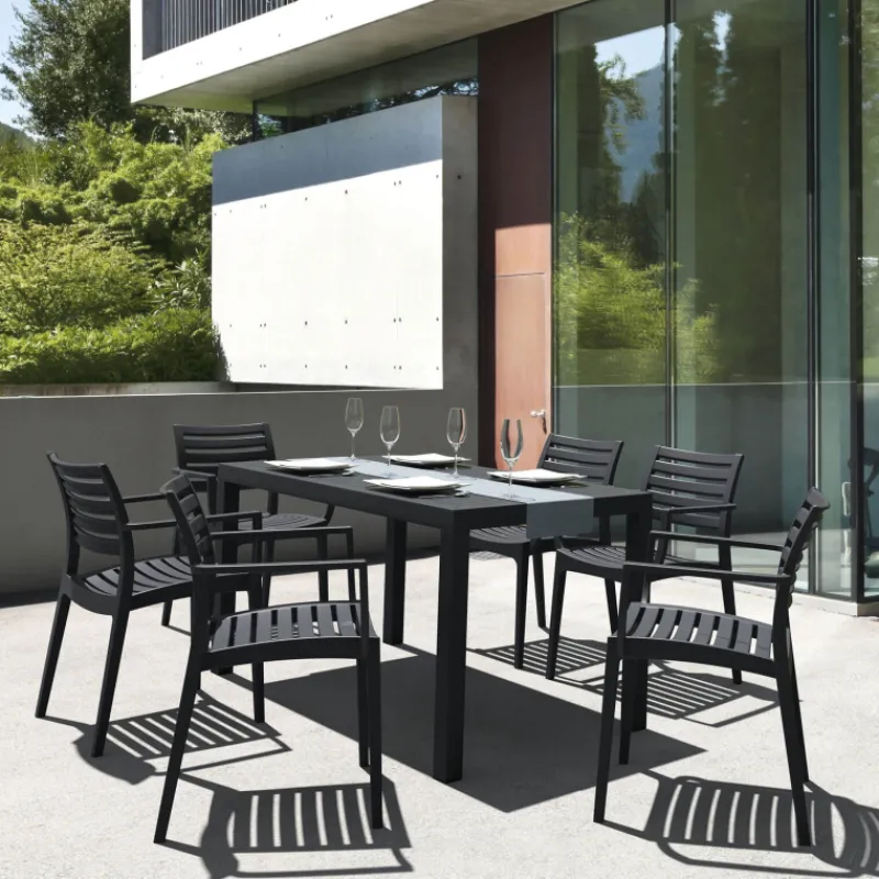 Ares Table de terrasse rectangulaire en résine> Table De Jardin