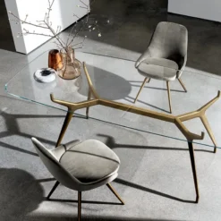Sovet Italia Arkos Sovet® Table design rectangulaire en verre avec bords arrondis><noscript><img width=