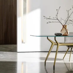 Sovet Italia Arkos Sovet® Table design rectangulaire en verre avec bords arrondis><noscript><img width=