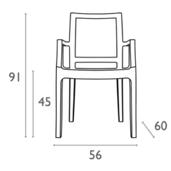 Arthur Fauteuil moderne en polycarbonate><noscript><img width=