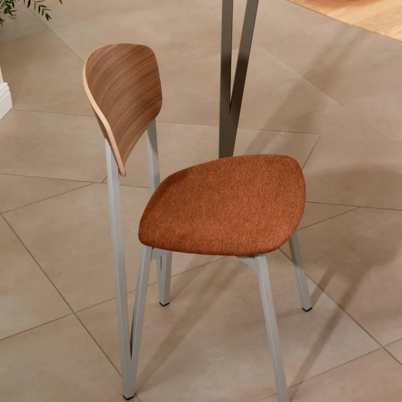 Carrier Artémis ® Chaise design française assise en tissu, dossier bois et pieds en métal> Chaise De Salle à Manger|Chaise Salon