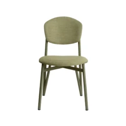 Carrier Artémis ® Chaise design française assise et dossier en tissu avec dos bois et pieds en métal><noscript><img width=