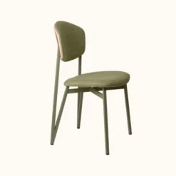 Carrier Artémis ® Chaise design française assise et dossier en tissu avec dos bois et pieds en métal><noscript><img width=