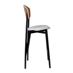 Carrier Artémis ® Tabouret snack design français assise en simili dossier bois et pieds en métal><noscript><img width=