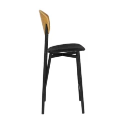 Carrier Artémis ® Tabouret snack design français assise en tissu dossier bois et pieds en métal><noscript><img width=