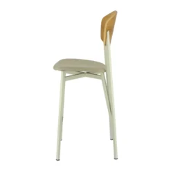 Carrier Artémis ® Tabouret snack design français assise en tissu dossier bois et pieds en métal><noscript><img width=