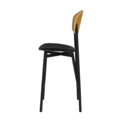 Carrier Artémis ® Tabouret snack design français assise en tissu dossier bois et pieds en métal><noscript><img width=