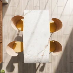 Cancio Atlas Table scandinave en céramique avec pieds bois><noscript><img width=