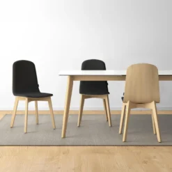 Cancio Atlas Table scandinave en céramique avec pieds bois><noscript><img width=