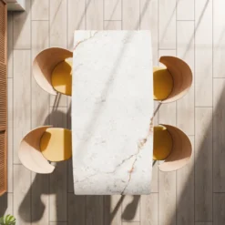 Cancio Atlas Table scandinave extensible en céramique avec pieds en bois><noscript><img width=
