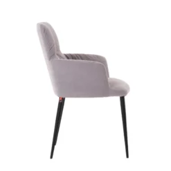 Mobitec Aura ® Chaise avec accoudoirs moderne tissu et pieds en métal><noscript><img width=