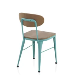Jayso Austin Chaise industrielle vintage en bois et métal><noscript><img width=