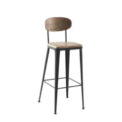 Jayso Austin Tabouret îlot central en bois et métal> Tabouret Snack (assise +/- 65 Cm)|Tabouret De Bar (assise +/- 80 Cm)