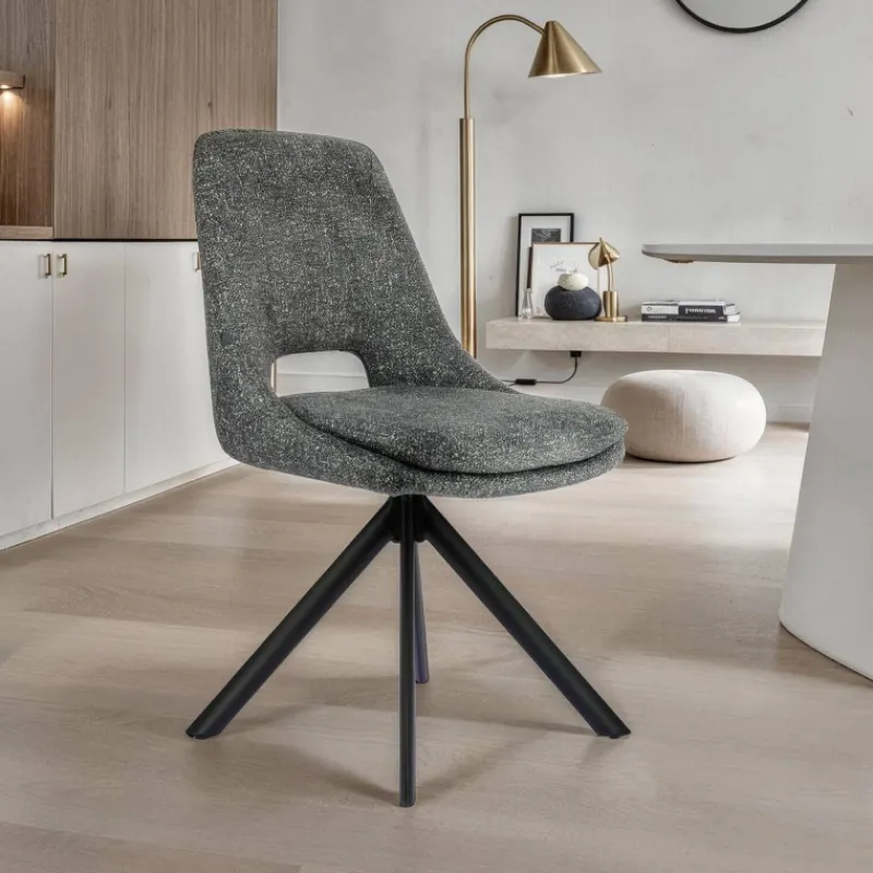 AzaléeChaise moderne en tissu rembourrée pieds en métal> Chaise De Salle à Manger|Chaise Salon