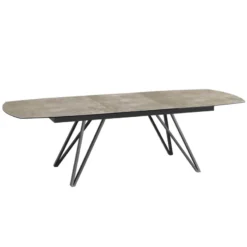 Akante BabyloneTable en céramique extensible avec pieds design en métal noir><noscript><img width=