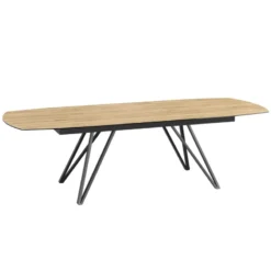 Akante BabyloneTable en céramique extensible avec pieds design en métal noir><noscript><img width=
