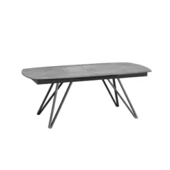 Akante BabyloneTable en céramique extensible avec pieds design en métal noir><noscript><img width=
