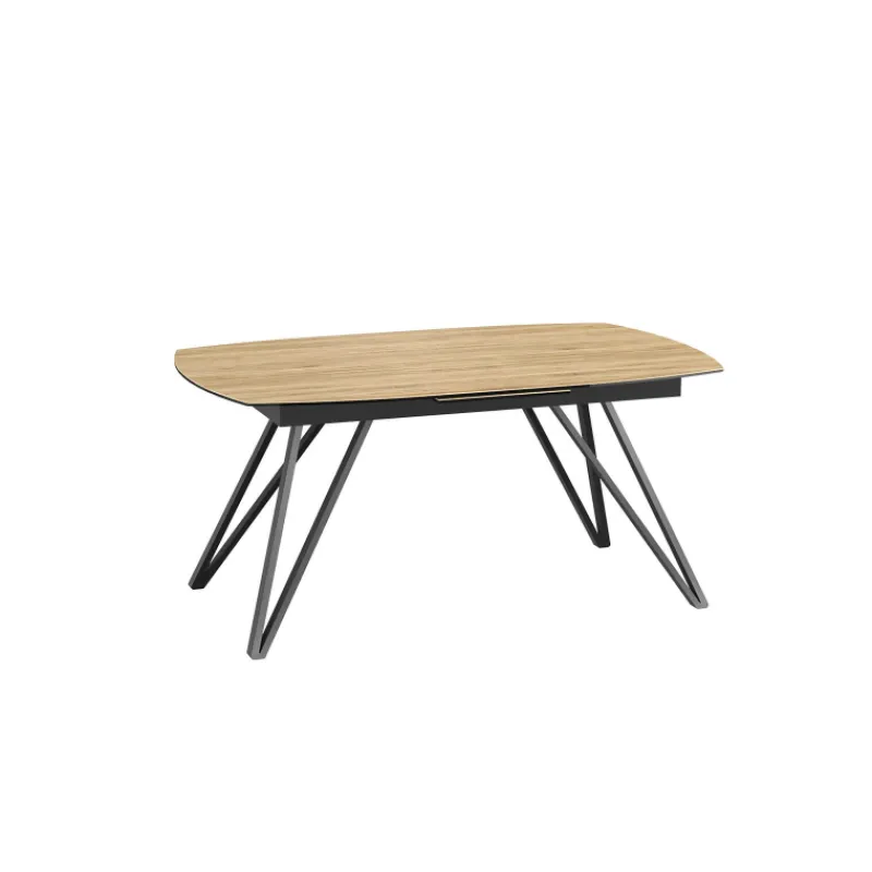 Akante BabyloneTable en céramique extensible avec pieds design en métal noir> Table De Salle à Manger