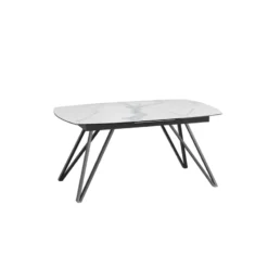 Akante BabyloneTable en céramique extensible avec pieds design en métal noir><noscript><img width=