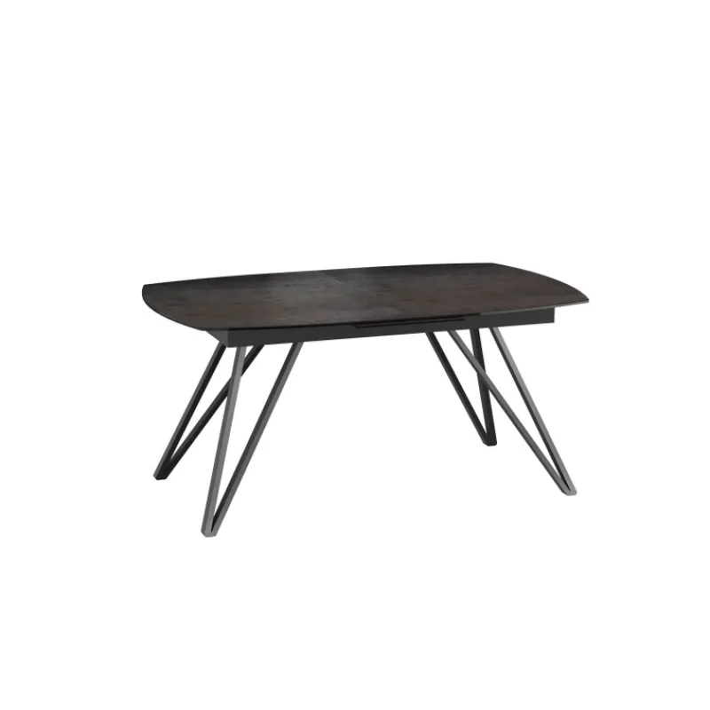 Akante BabyloneTable en céramique extensible avec pieds design en métal noir> Table De Salle à Manger