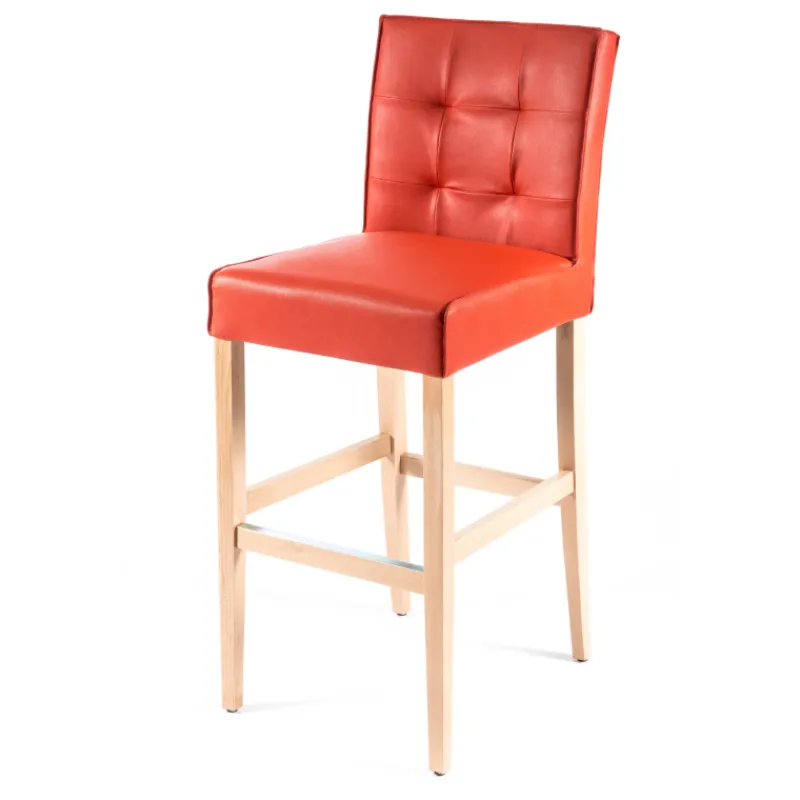 Sessio BarCarpe 2 Tabouret de bar matelassé en synthétique et bois> Tabouret De Bar (assise +/- 80 Cm)