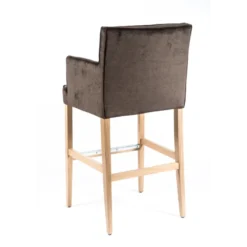 Sessio BarDiem Tabouret bar contemporain en tissu et bois><noscript><img width=