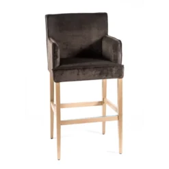 Sessio BarDiem Tabouret bar contemporain en tissu et bois><noscript><img width=